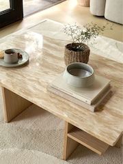 La Redoute Intérieurs Travertine Caliste Travertine Coffee Table - Image 1 of 7