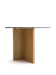 La Redoute Intérieurs Archita Glass & Oak 6 to 8 Seater Dining Table - Image 4 of 6
