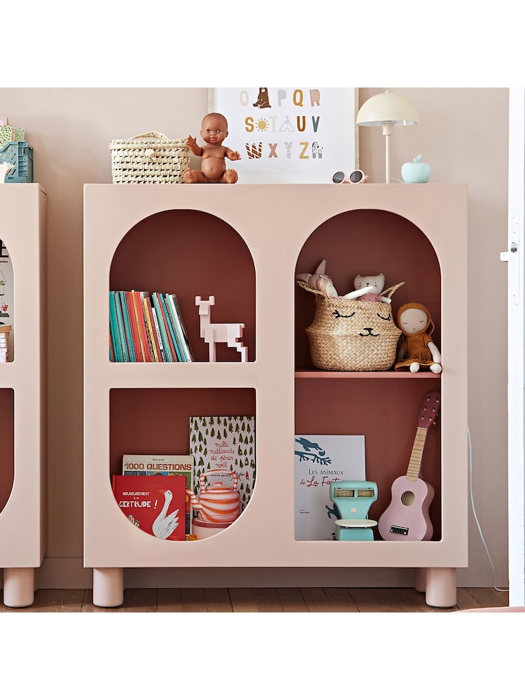 La Redoute Intérieurs Powder Pink Archy Pine 5-Compartment Bookcase - Image 1 of 6