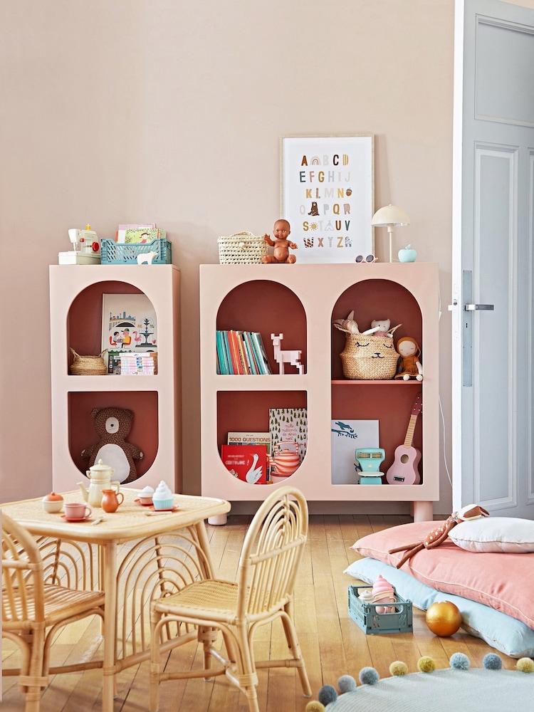 La Redoute Intérieurs Powder Pink Archy Pine 5-Compartment Bookcase - Image 2 of 6