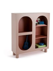 La Redoute Intérieurs Powder Pink Archy Pine 5-Compartment Bookcase - Image 3 of 6