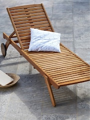 La Redoute Intérieurs Light Wood Eucalyptus Garden Sun Lounger - Image 1 of 2