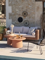 La Redoute Intérieurs Brick Red Cannelli Cement Fibre Coffee Table - Image 1 of 4