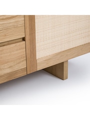 La Redoute Intérieurs Natural Arty Long Oak and Cane Double Bathroom Vanity Unit - Image 7 of 7