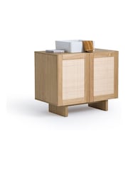 La Redoute Intérieurs Natural Arty Long Oak and Rattan Bathroom Vanity Unit - Image 2 of 6