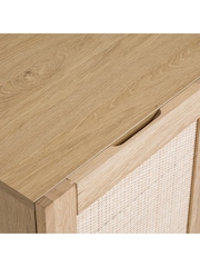 La Redoute Intérieurs Natural Arty Long Oak and Rattan Bathroom Vanity Unit - Image 5 of 6