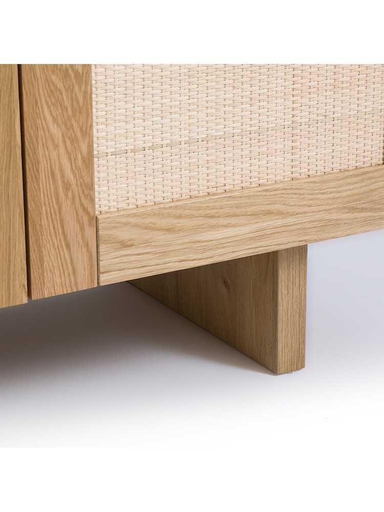 La Redoute Intérieurs Natural Arty Long Oak and Rattan Bathroom Vanity Unit - Image 6 of 6