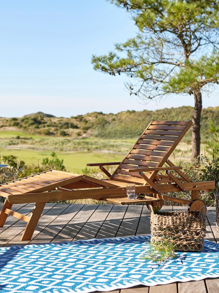 La Redoute Intérieurs Acacia Euka Garden Sun Lounger with Armrests - Image 1 of 7