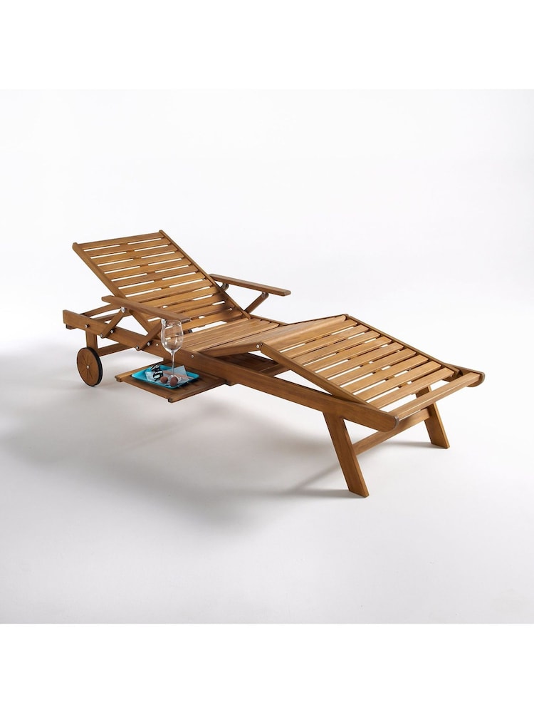 La Redoute Intérieurs Acacia Euka Garden Sun Lounger with Armrests - Image 2 of 7