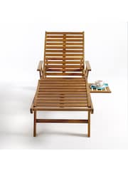La Redoute Intérieurs Acacia Euka Garden Sun Lounger with Armrests - Image 3 of 7