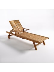 La Redoute Intérieurs Acacia Euka Garden Sun Lounger with Armrests - Image 4 of 7
