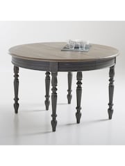 La Redoute Intérieurs Charcoal Eulali Extendable Round 4-12 Seater Dining Table - Image 1 of 4