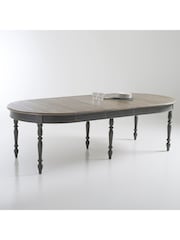 La Redoute Intérieurs Charcoal Eulali Extendable Round 4-12 Seater Dining Table - Image 2 of 4