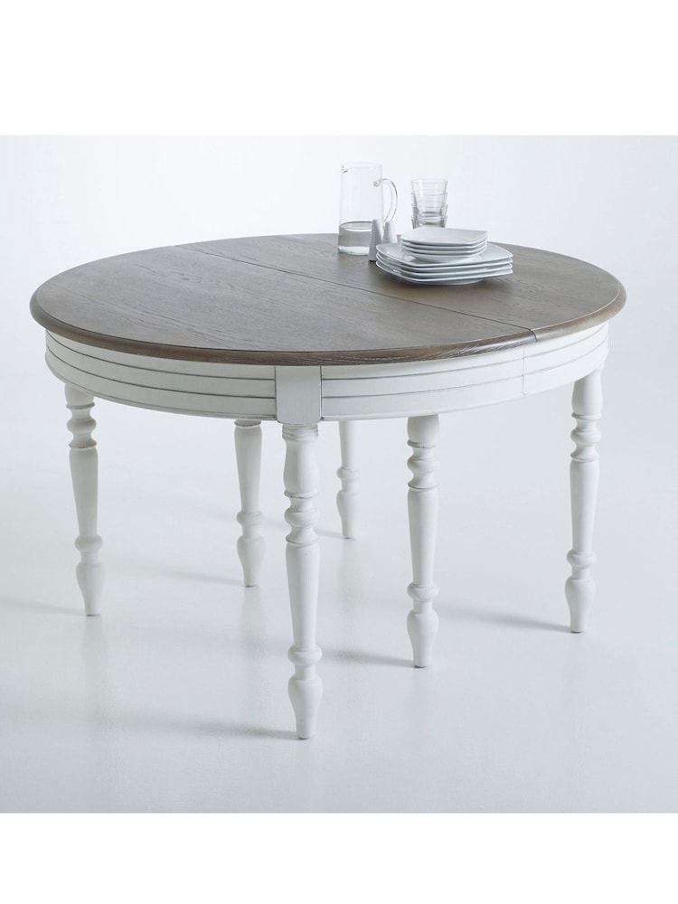 La Redoute Intérieurs Ivory Eulali Extendable Round 4-12 Seater Dining Table - Image 1 of 3