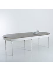 La Redoute Intérieurs Ivory Eulali Extendable Round 4-12 Seater Dining Table - Image 2 of 3