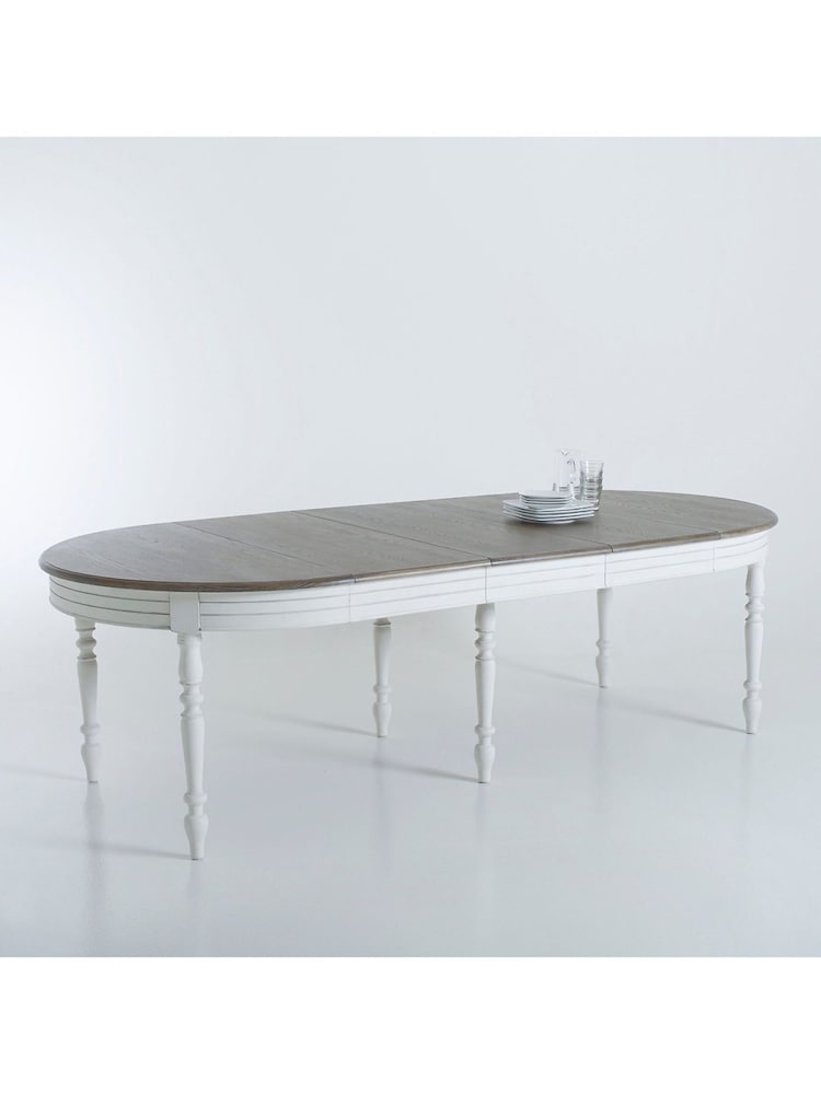 La Redoute Intérieurs Ivory Eulali Extendable Round 4-12 Seater Dining Table - Image 2 of 3