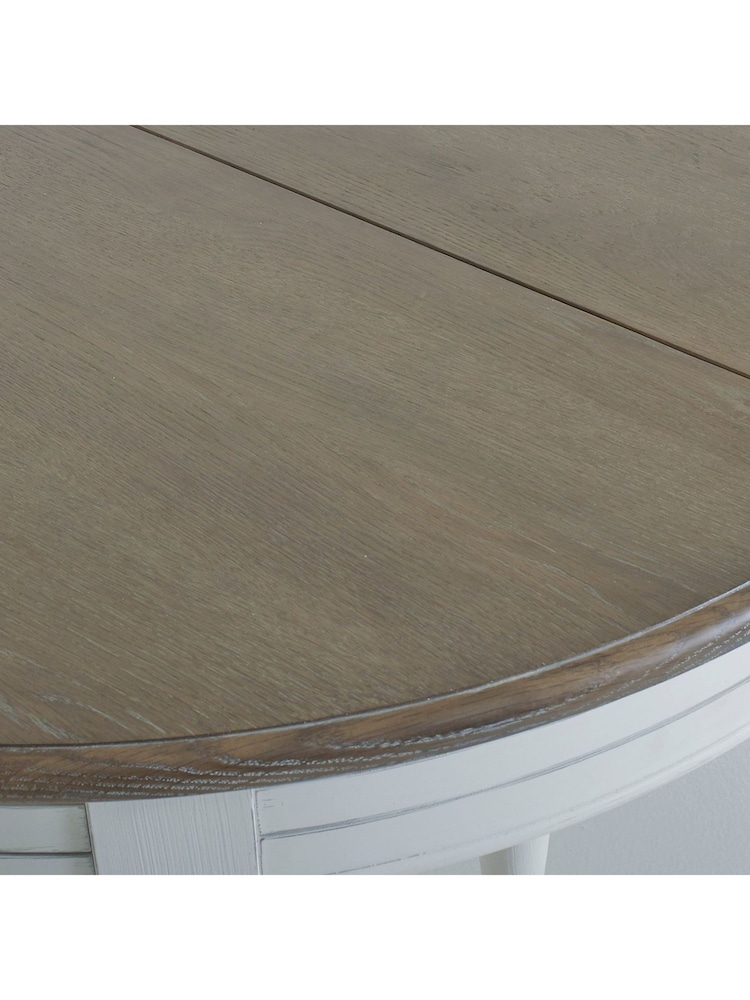 La Redoute Intérieurs Ivory Eulali Extendable Round 4-12 Seater Dining Table - Image 3 of 3