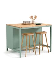 La Redoute Intérieurs Green Natural Carlos Solid Pine Kitchen Island - Image 5 of 7