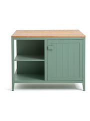 La Redoute Intérieurs Green Natural Carlos Solid Pine Kitchen Island - Image 6 of 7