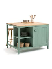 La Redoute Intérieurs Green Natural Carlos Solid Pine Kitchen Island - Image 7 of 7