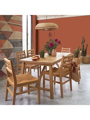 La Redoute Intérieurs Natural Cinto Extendable Pine 6 to 8 Seater Dining Table - Image 1 of 6