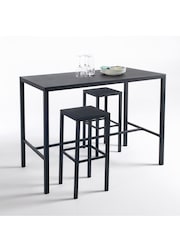 La Redoute Intérieurs Black Choe Perforated Metal High Bar Table - Image 2 of 4