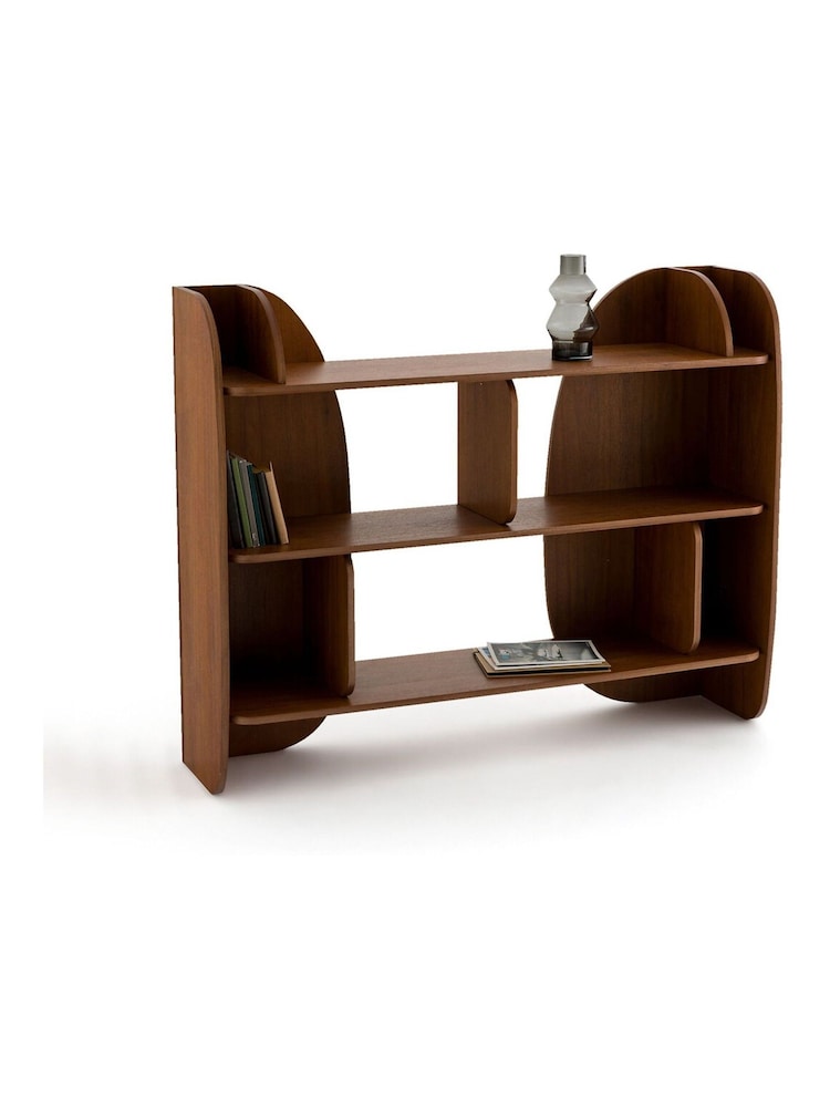 La Redoute Intérieurs Walnut Gorman Low Bookcase - Image 2 of 5