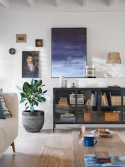 La Redoute Intérieurs Black Harlem Metal 4-Door Sideboard Cabinet - Image 1 of 7
