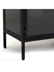 La Redoute Intérieurs Black Harlem Metal 4-Door Sideboard Cabinet - Image 6 of 7