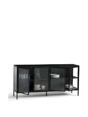 La Redoute Intérieurs Black Harlem Metal 4-Door Sideboard Cabinet - Image 7 of 7