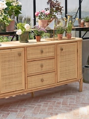 La Redoute Intérieurs Teak Ladara Rattan Sideboard - Image 1 of 6