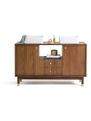 La Redoute Intérieurs Walnut Lambro Walnut Double Bathroom Sink Unit - Image 2 of 7