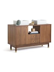 La Redoute Intérieurs Walnut Lambro Walnut Double Bathroom Sink Unit - Image 3 of 7