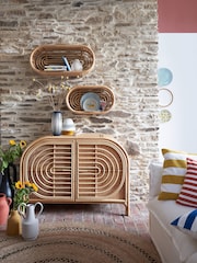 La Redoute Intérieurs Natural Gocco 2-Door Rattan Sideboard - Image 1 of 7