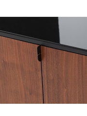 La Redoute Intérieurs Walnut Helina 3-Door Walnut Veneer & Glass Sideboard - Image 3 of 6