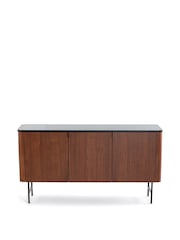 La Redoute Intérieurs Walnut Helina 3-Door Walnut Veneer & Glass Sideboard - Image 6 of 6