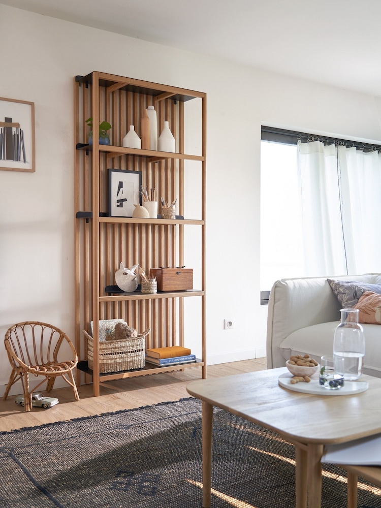 La Redoute Intérieurs Oak Jac Solid Metal Slatted Bookcase - Image 1 of 6