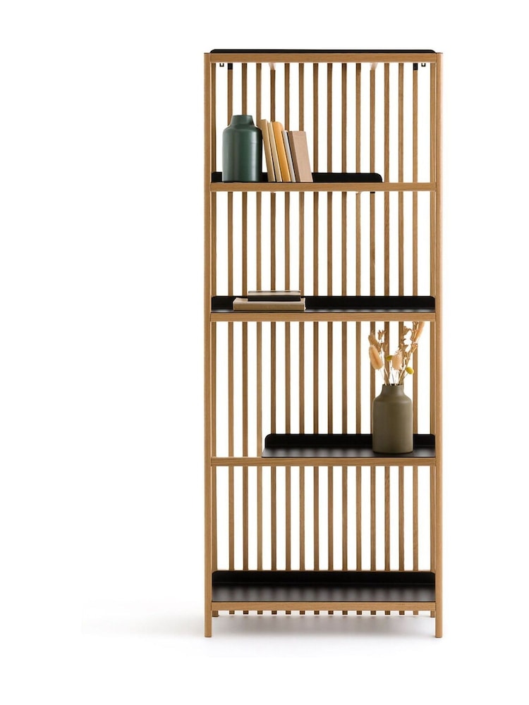La Redoute Intérieurs Oak Jac Solid Metal Slatted Bookcase - Image 2 of 6