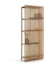 La Redoute Intérieurs Oak Jac Solid Metal Slatted Bookcase - Image 3 of 6