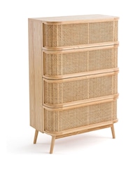 La Redoute Intérieurs Natural Laora Canework Chest of 4 Drawers - Image 1 of 5
