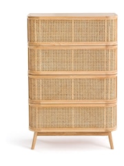 La Redoute Intérieurs Natural Laora Canework Chest of 4 Drawers - Image 2 of 5