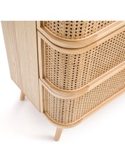 La Redoute Intérieurs Natural Laora Canework Chest of 4 Drawers - Image 3 of 5