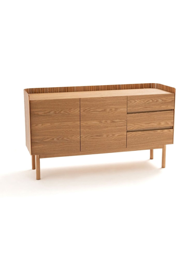 La Redoute Intérieurs Oak Latti 2-Door 3-Drawer Ash Sideboard - Image 2 of 6