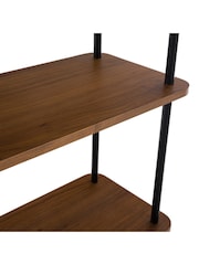 La Redoute Intérieurs Dark Wood Kerrie Asymmetrical Walnut Veneer Shelving Unit - Image 2 of 4