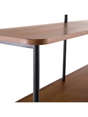 La Redoute Intérieurs Dark Wood Kerrie Asymmetrical Walnut Veneer Shelving Unit - Image 3 of 4