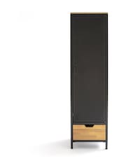 La Redoute Intérieurs Wood Metal Agama Single Metal & Oak Wardrobe - Image 1 of 5