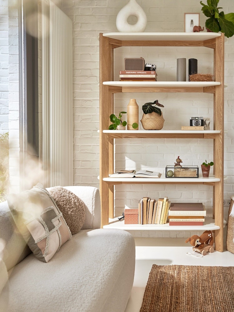 La Redoute Intérieurs White Galet Organically Shaped Ash Bookcase - Image 1 of 5