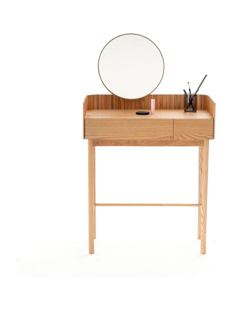 La Redoute Intérieurs Natural Latti 2-Drawer Ash Dressing Table - Image 2 of 5