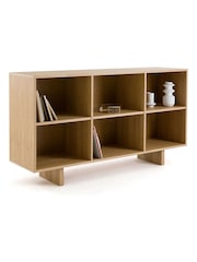 La Redoute Intérieurs Oak Arty Low Oak Bookcase - Image 2 of 6