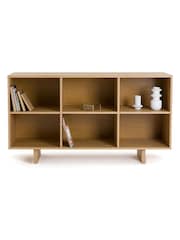 La Redoute Intérieurs Oak Arty Low Oak Bookcase - Image 3 of 6
